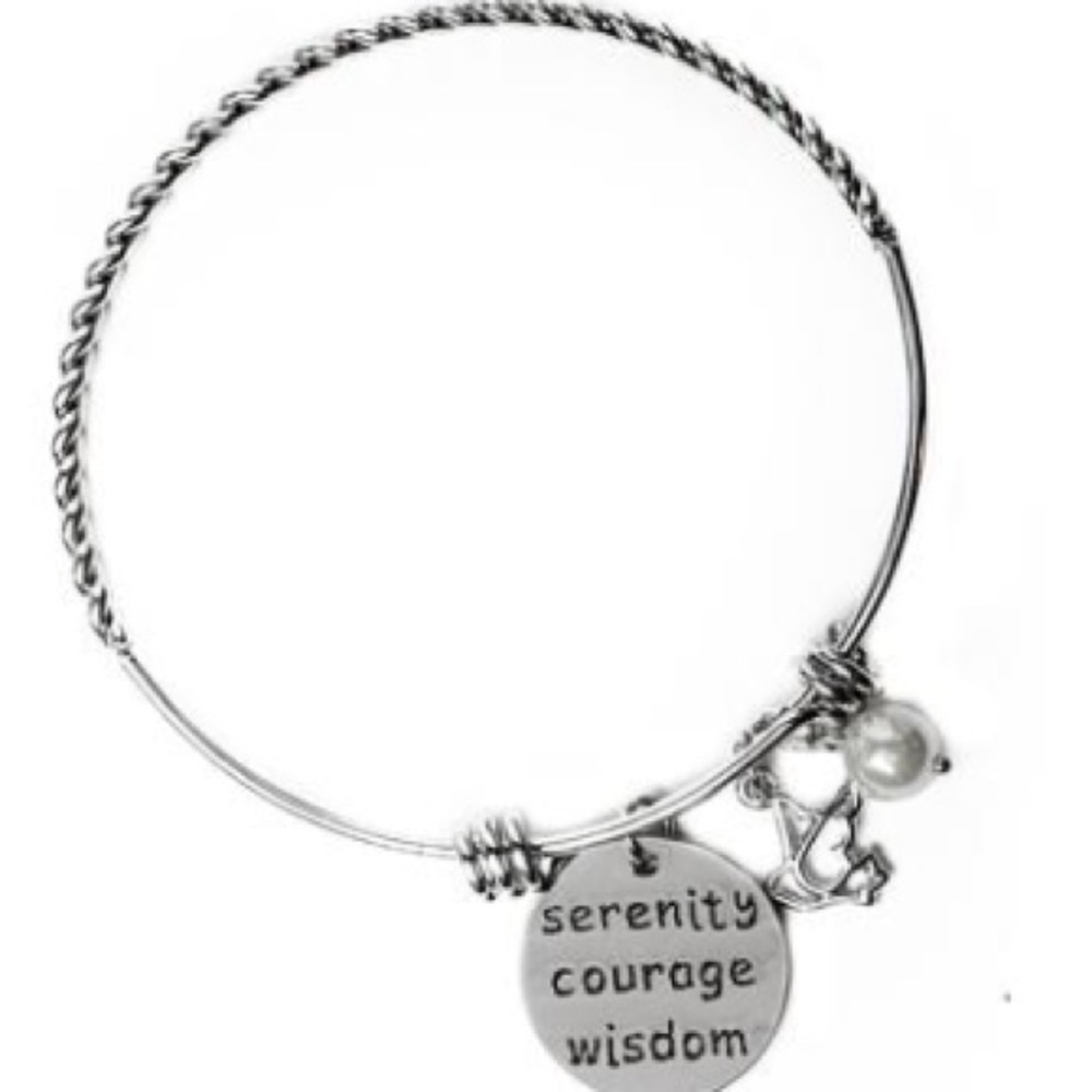 Serenity, Courage, Wisdom stainless steel bracelet